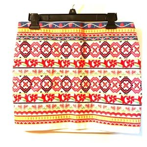 Colorful Mexican Flower skirt